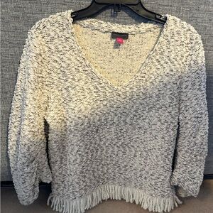 Vince Camuto Cream V-Neck Sweater